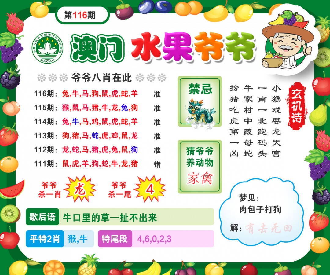澳彩图库 2026 水果爷爷